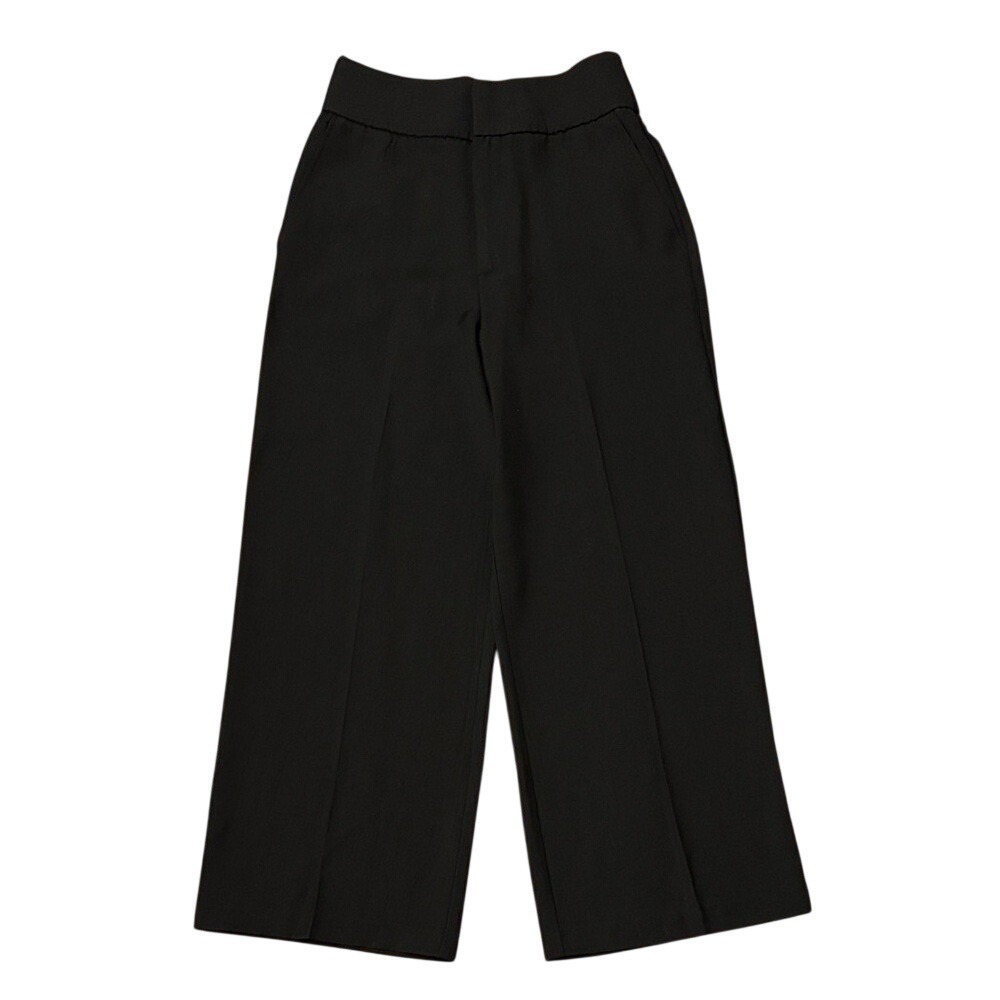 Zara Classic High Waist, Wide Leg Black Trouser Pants. EUC